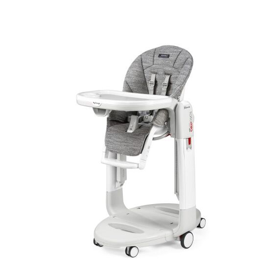 Scaun de masa 3 in 1 Peg Perego Tatamia Follow Me, 0-15 Kg, WonderGrey, Gri, Culoare: Gri  - ExclusivMAG.ro