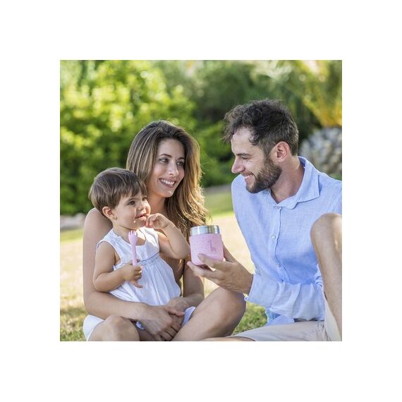 Termos Mancare Solida Silky Mini 280 ml Rose Miniland Baby, Culoare: Roz, Cantitate: 280ml - poza 4 - ExclusivMAG.ro