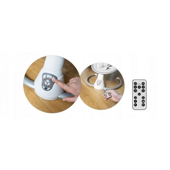 Leagan electric cu vibratii, muzica si jucarii Ricokids 705000, Gri - poza 7 - ExclusivMAG.ro