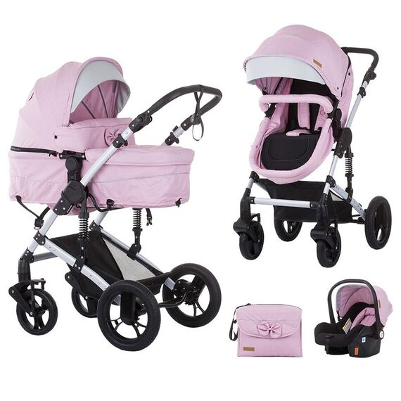 Carucior Chipolino Camea 3 in 1 blush, Culoare: Roz  - ExclusivMAG.ro