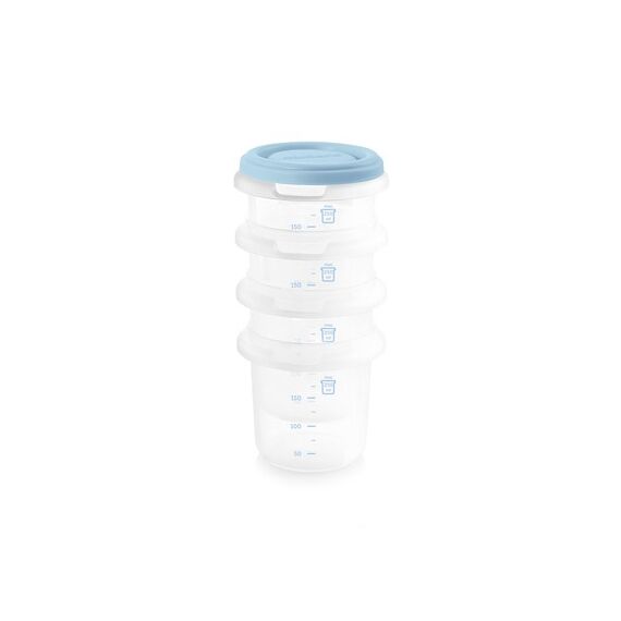 Set 4 Recipiente Plastic 250 ml Azure Miniland, Culoare: Albastru, Cantitate: 250ml - poza 3 - ExclusivMAG.ro