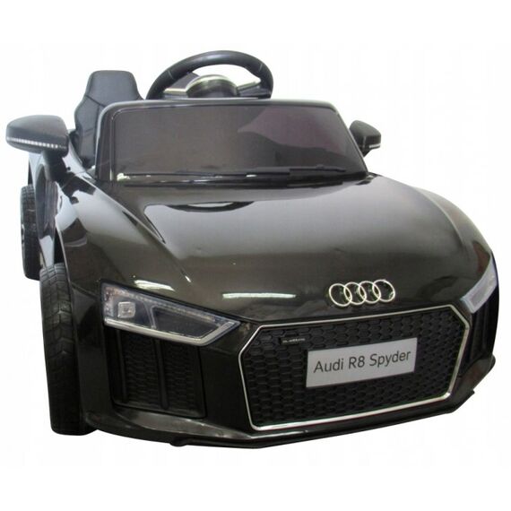 Masinuta electrica cu telecomanda, roti EVA, scaun piele Audi R8 R-Sport Negru, Culoare: Negru, Capacitate acumulator: 6V - poza 2 - ExclusivMAG.ro