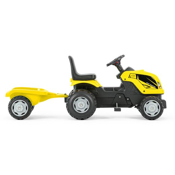 Tractor cu pedale si remorca Micromax MMX Galben, Culoare: Galben - poza 6 - ExclusivMAG.ro