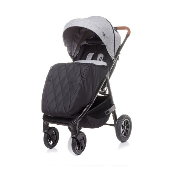 Carucior sport cu roti gonflabile (max. 22 Kg) 4Baby STINGER AIR Gri Deschis, Culoare: Gri deschis - poza 4 - ExclusivMAG.ro