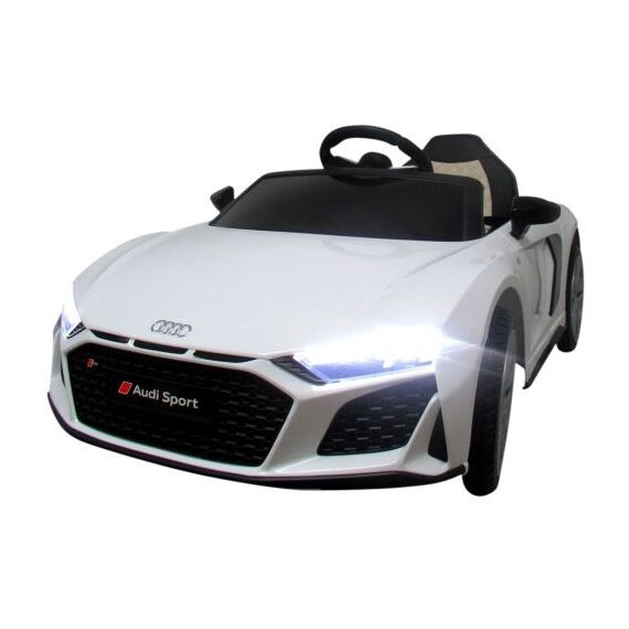 Masinuta electrica cu telecomanda Audi R8 - 107 cm R-Sport Alb, Culoare: Alb, Capacitate acumulator: 12V  - ExclusivMAG.ro