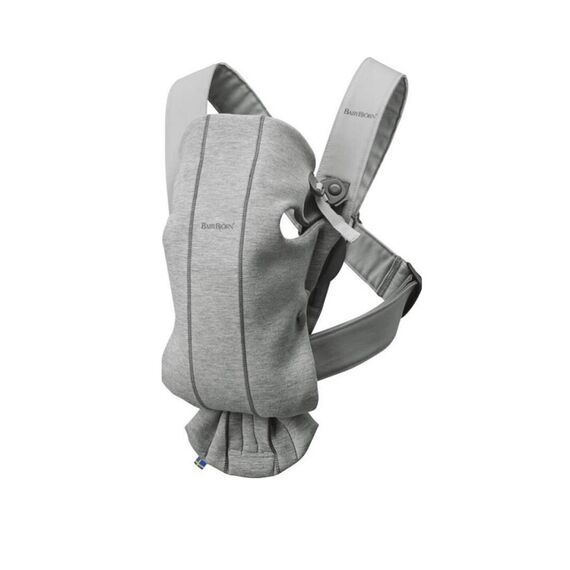 Marsupiu anatomic Mini BabyBjorn, cu pozitii multiple Light Grey, 3D Jersey, Culoare: Gri deschis  - ExclusivMAG.ro