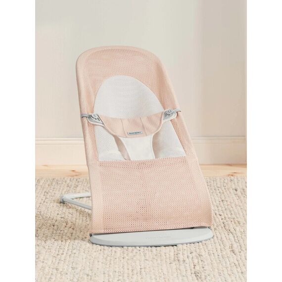 Balansoar Balance Soft, Pearly Pink/White, Mesh BabyBjorn, Culoare: Roz - poza 4 - ExclusivMAG.ro