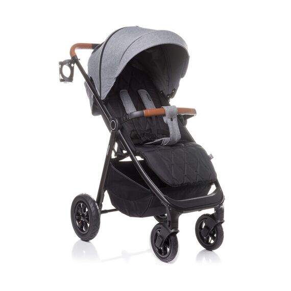 Carucior sport cu roti gonflabile (max. 22 Kg) 4Baby STINGER AIR Gri, Culoare: Gri - poza 4 - ExclusivMAG.ro
