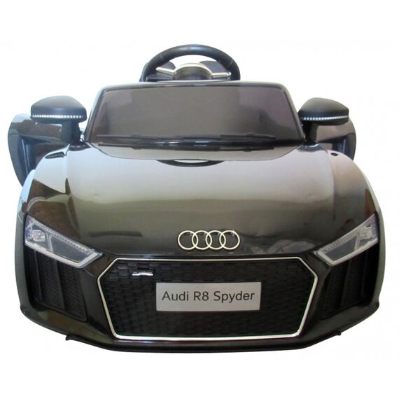 Masinuta electrica cu telecomanda, roti EVA, scaun piele Audi R8 R-Sport Negru, Culoare: Negru, Capacitate acumulator: 6V - poza 4 - ExclusivMAG.ro