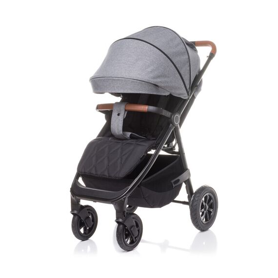Carucior sport cu roti gonflabile (max. 22 Kg) 4Baby STINGER AIR Gri Deschis, Culoare: Gri deschis - poza 2 - ExclusivMAG.ro