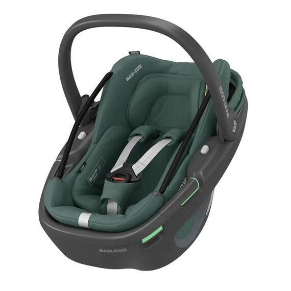 Scoică auto i-Size Maxi-Cosi Coral 360 Black Shell ESSENTIAL GREEN, Culoare: Verde inchis, Grupa: 0-13kg (0 luni - 12 luni)  - ExclusivMAG.ro