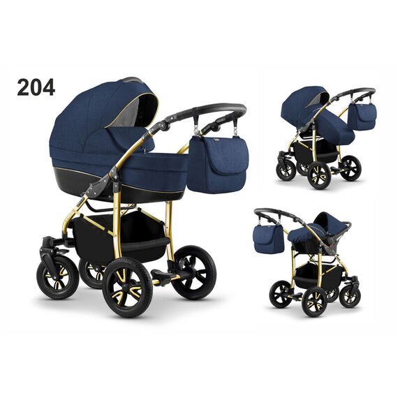 Carucior Mikado CITY STAR S-LINE 3 in 1 (culoare 204) Albastru, Culoare: Albastru  - ExclusivMAG.ro