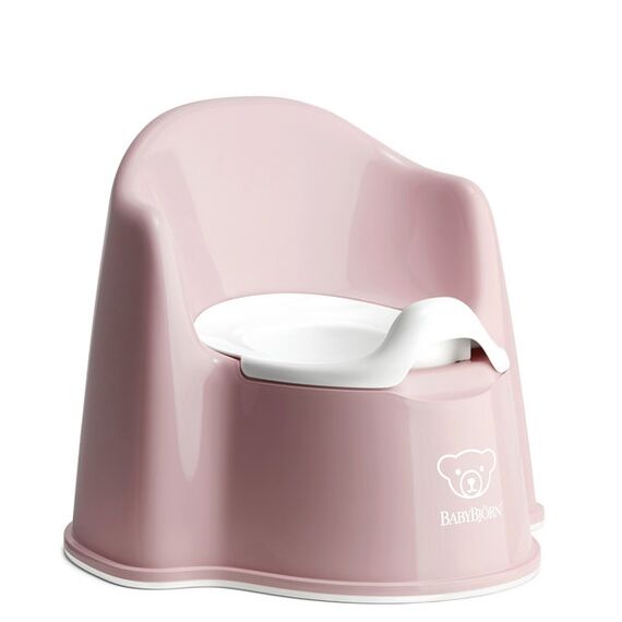Olita cu protectie spate Pottty Chair Powder Pink BabyBjorn, Culoare: Roz  - ExclusivMAG.ro