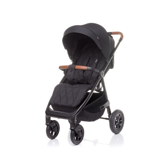 Carucior sport cu roti gonflabile (max. 22 Kg) 4Baby STINGER AIR Negru, Culoare: Negru  - ExclusivMAG.ro