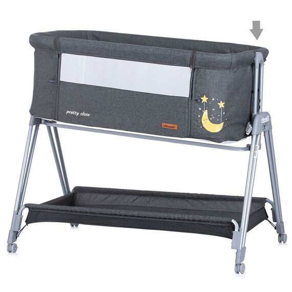 Patut Co-Sleeper Chipolino Pretty Close anthracite, Culoare: Gri - poza 5 - ExclusivMAG.ro