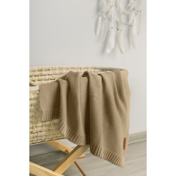 Paturica de bumbac si bambus Sensillo 100x80 cm Bej, Culoare: Crem - poza 4 - ExclusivMAG.ro