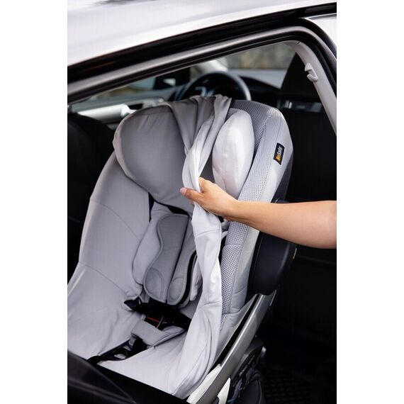 Husă scaun auto copii BeSafe iZi Stretch - Glaciar Grey - poza 3 - ExclusivMAG.ro