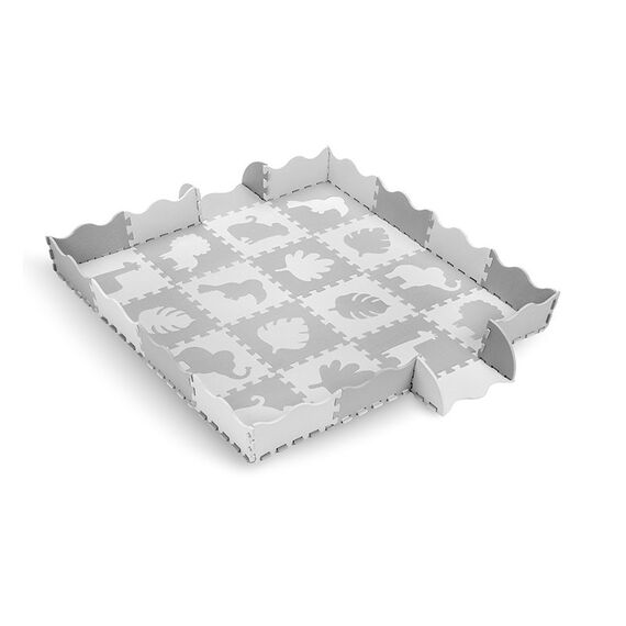 Covoras de joaca Puzzle 150x150 cm, Momi Zawi - Grey, Culoare: Gri  - ExclusivMAG.ro