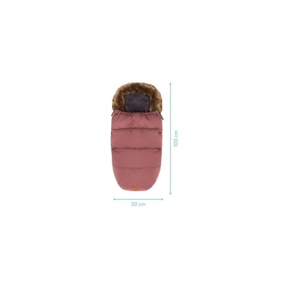 Sac de iarna cu guler blanita detasabil, pentru carucior, Roz pudra, 100x50 cm, Fillikid, Culoare: Rosu - poza 7 - ExclusivMAG.ro