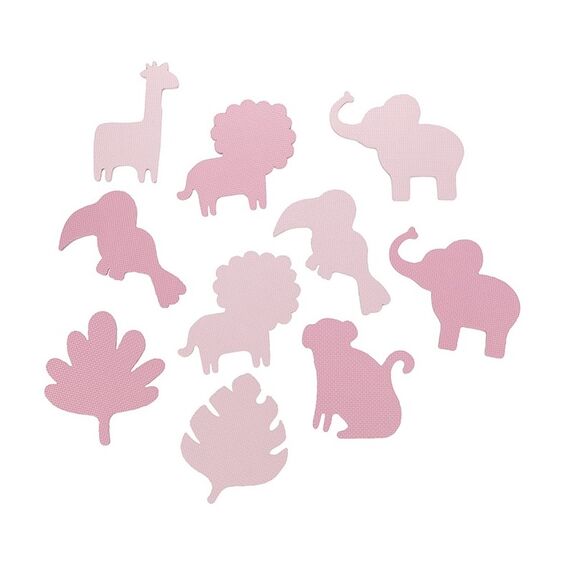 Covoras de joaca Puzzle 150x150 cm, Momi Zawi - Pink, Culoare: Roz - poza 3 - ExclusivMAG.ro