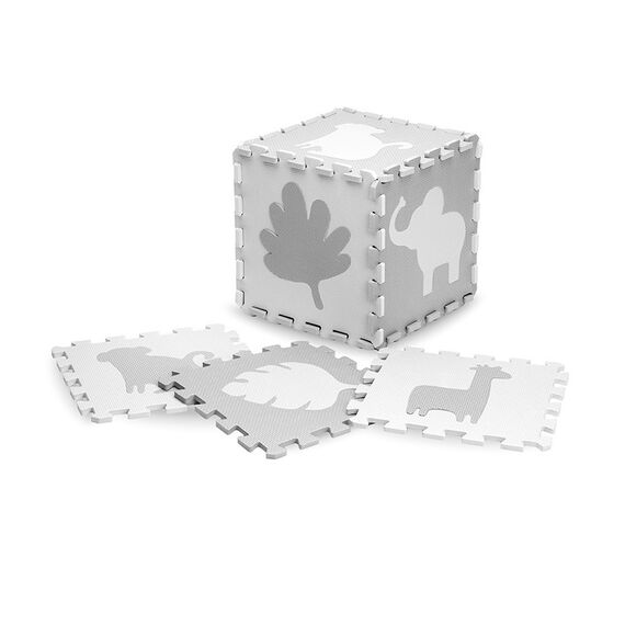 Covoras de joaca Puzzle 150x150 cm, Momi Zawi - Grey, Culoare: Gri - poza 2 - ExclusivMAG.ro