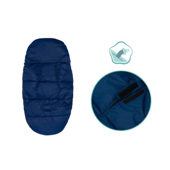 Sac de iarna cu guler blanita detasabil, pentru carucior, Navy, 100x50 cm, Fillikid, Culoare: Albastru - poza 8 - ExclusivMAG.ro