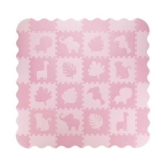 Covoras de joaca Puzzle 150x150 cm, Momi Zawi - Pink, Culoare: Roz - poza 5 - ExclusivMAG.ro