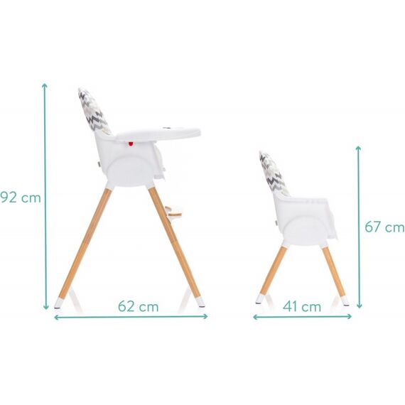 Scaun inalt pentru masa Paul Zick-Zack Fillikid, Culoare: Multicolor - poza 5 - ExclusivMAG.ro