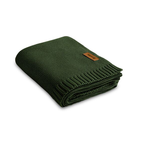 Paturica de bumbac si bambus Sensillo 100x80 cm Verde Inchis, Culoare: Verde  - ExclusivMAG.ro