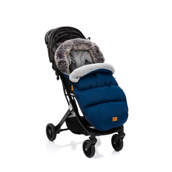 Sac de iarna cu guler blanita detasabil, pentru carucior, Navy, 100x50 cm, Fillikid, Culoare: Albastru - poza 3 - ExclusivMAG.ro
