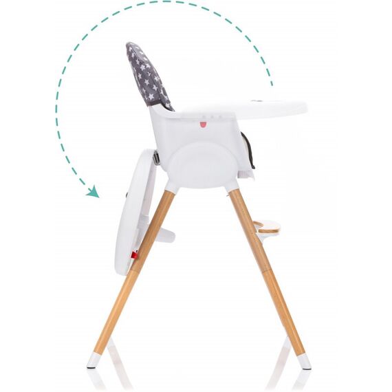 Scaun inalt pentru masa Paul Star Grey Fillikid, Culoare: Alb/Gri - poza 5 - ExclusivMAG.ro