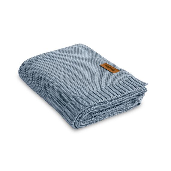 Paturica de bumbac si bambus Sensillo 100x80 cm Jeans, Culoare: Blue  - ExclusivMAG.ro