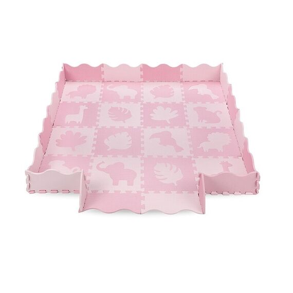 Covoras de joaca Puzzle 150x150 cm, Momi Zawi - Pink, Culoare: Roz - poza 4 - ExclusivMAG.ro