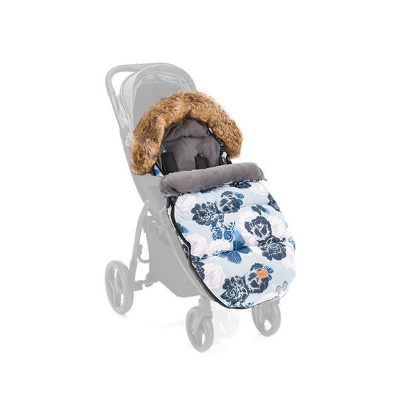 Sac de iarna cu guler blanita detasabil, pentru carucior, grey floral, 100x50 cm, Fillikid, Culoare: Blue - poza 11 - ExclusivMAG.ro