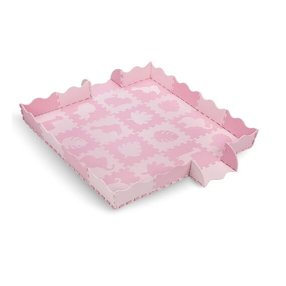 Covoras de joaca Puzzle 150x150 cm, Momi Zawi - Pink, Culoare: Roz  - ExclusivMAG.ro