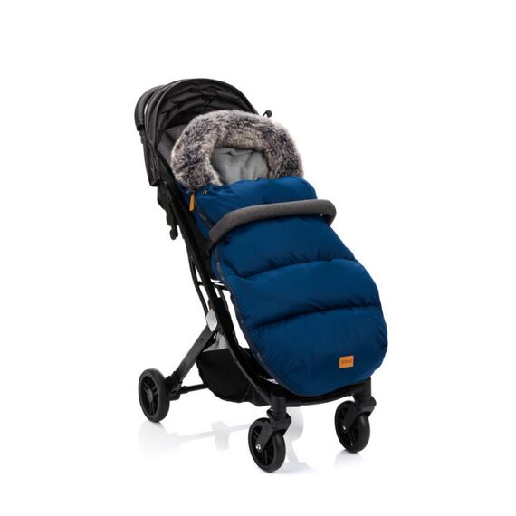 Sac de iarna cu guler blanita detasabil, pentru carucior, Navy, 100x50 cm, Fillikid, Culoare: Albastru - poza 2 - ExclusivMAG.ro