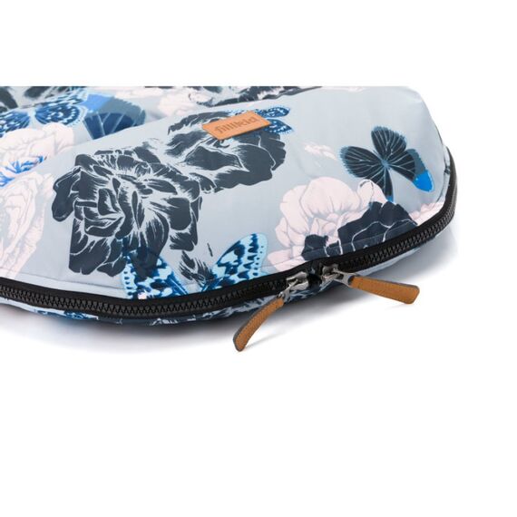 Sac de iarna cu guler blanita detasabil, pentru carucior, grey floral, 100x50 cm, Fillikid, Culoare: Blue - poza 7 - ExclusivMAG.ro