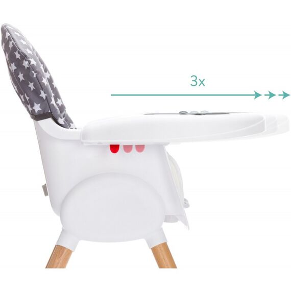 Scaun inalt pentru masa Paul Star Grey Fillikid, Culoare: Alb/Gri - poza 9 - ExclusivMAG.ro