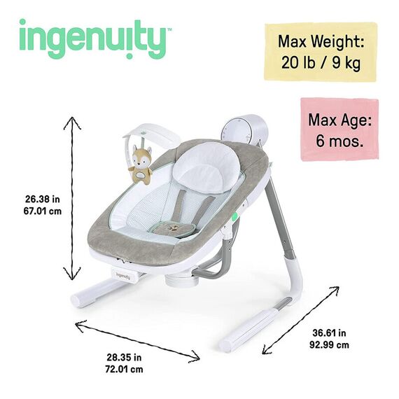 Leagan portabil cu dubla functionalitate AnyWay Sway™ Ingenuity - poza 4 - ExclusivMAG.ro