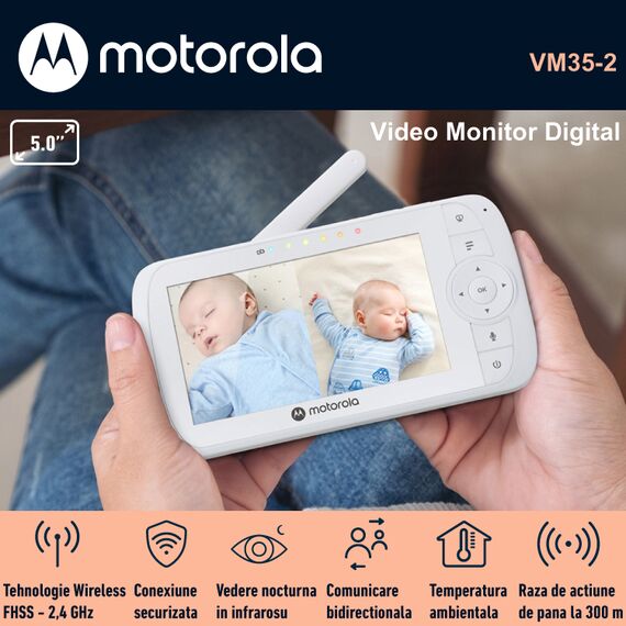 Video Monitor Digital Motorola VM35 Twin - poza 5 - ExclusivMAG.ro