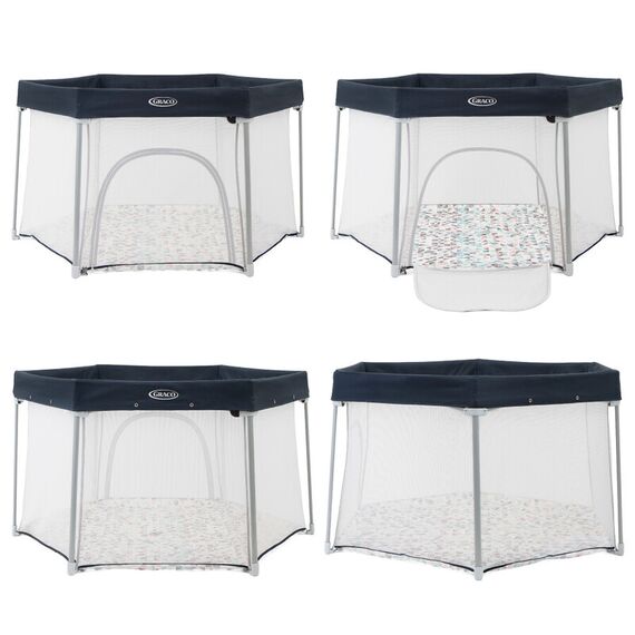 Tarc de joaca Graco EverGo Rubix, Culoare: Albastru, Dimensiuni: 140x70 - poza 4 - ExclusivMAG.ro