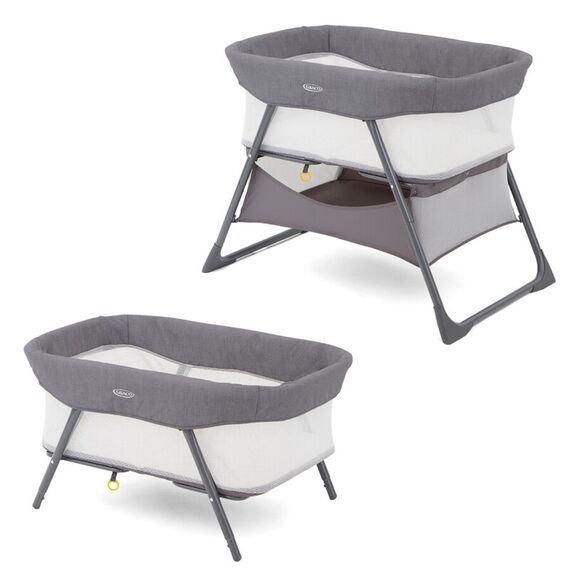 Patut Graco Side by Side 2 in 1 Pearl, Culoare: Gri - poza 3 - ExclusivMAG.ro