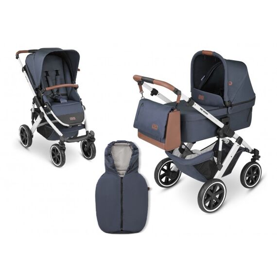 Carucior Salsa 4 AIR SET Lake Abc Design, Culoare: Albastru, Model: 2 in 1  - ExclusivMAG.ro