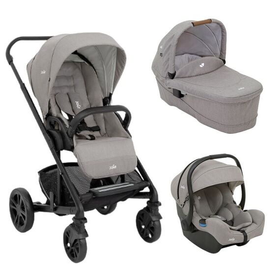 Carucior pentru copii multifunctional 3 in 1 Joie Chrome/ i-Gemm, Culoare: Gri deschis  - ExclusivMAG.ro