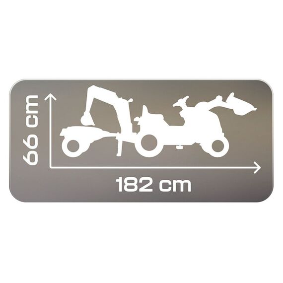 Tractor cu pedale si remorca Smoby Builder Max galben - poza 8 - ExclusivMAG.ro