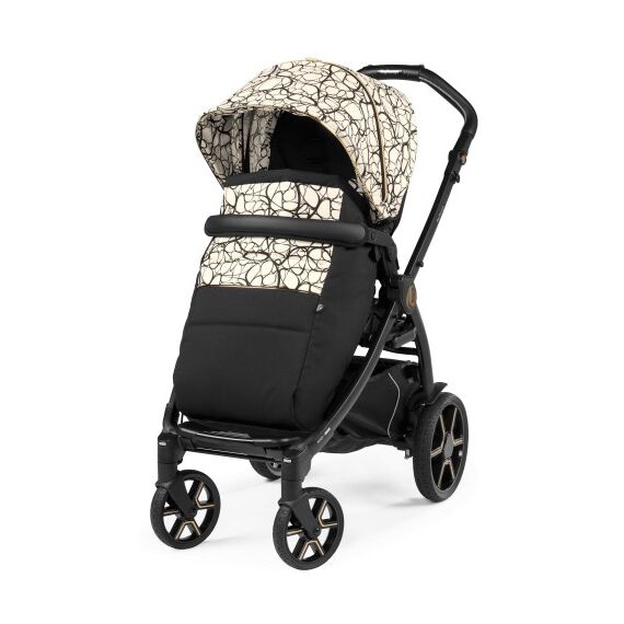 Carucior 3 in 1 Peg Perego Book, SLK, 0 - 22 kg, Graphic Gold, Negru / Bej, Culoare: Negru - poza 3 - ExclusivMAG.ro