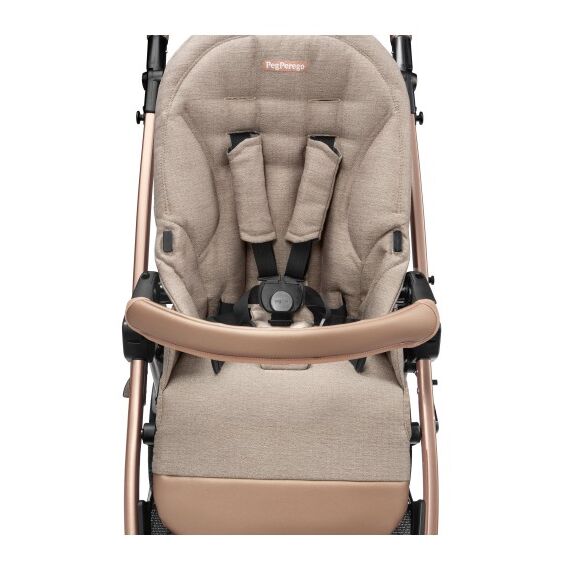 Carucior 3 in 1 Peg Perego Book, SLK, 0 - 22 kg, Mon Amour, Bej / Roz, Culoare: Crem - poza 5 - ExclusivMAG.ro
