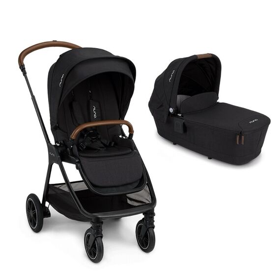Carucior compact TRIV Next Caviar 2 in 1 Nuna, Culoare: Negru  - ExclusivMAG.ro