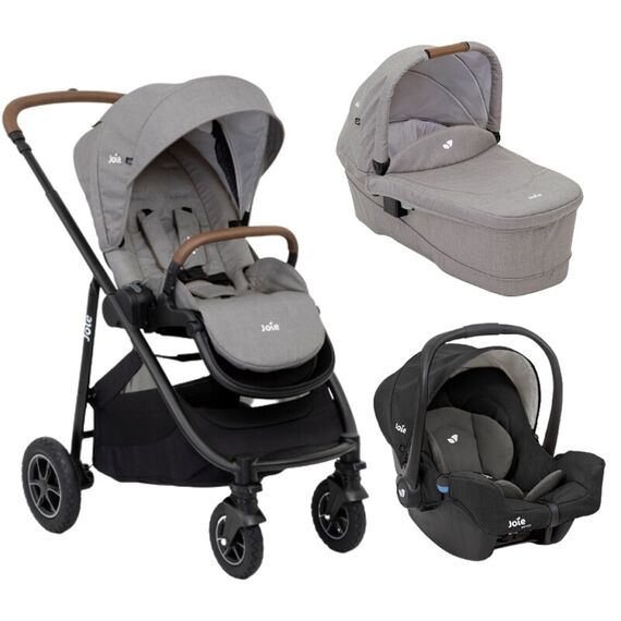 Carucior pentru copii multifunctional 3 in 1 Joie Versatrax Gray/Shale, Culoare: Gri/Negru  - ExclusivMAG.ro
