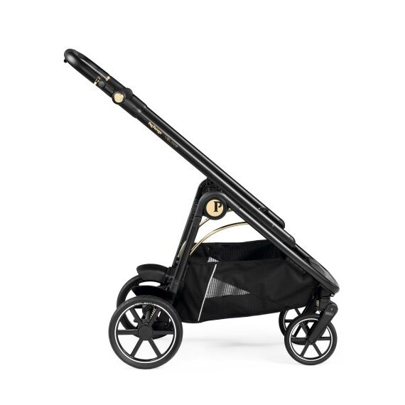 Carucior 3 in 1 Peg Perego Veloce, SLK, 0 - 22 kg, Graphic Gold, Negru / Bej, Culoare: Negru - poza 5 - ExclusivMAG.ro